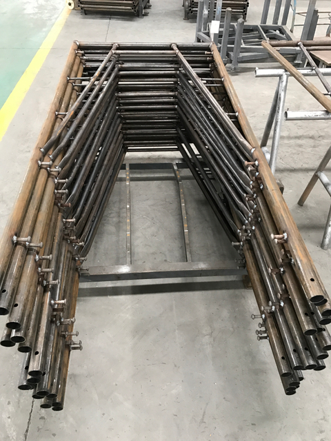 Black scaffolding frame