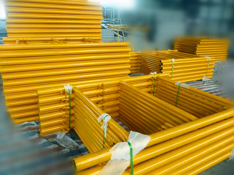 Shoring Frame Scaffolding 6′ X4′ with Canadian Lock Yellow Painted