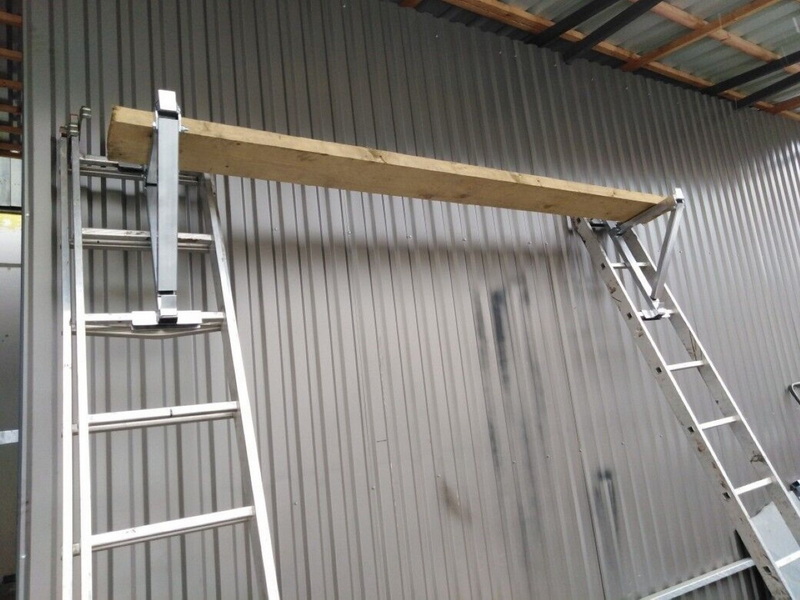 Cómo hacer andamios con una escalera