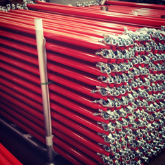 Scaffolding Clamp Brace with Half Clamps Assembled