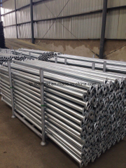 Bahan Pembinaan Galvanized Hot Dip Steel Cuplock Scaffolding Ledger / Horizontal