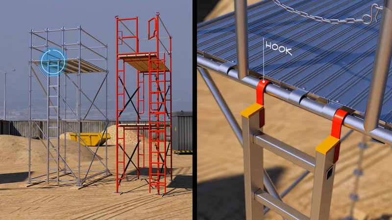 secure a ladder to scaffolding_2