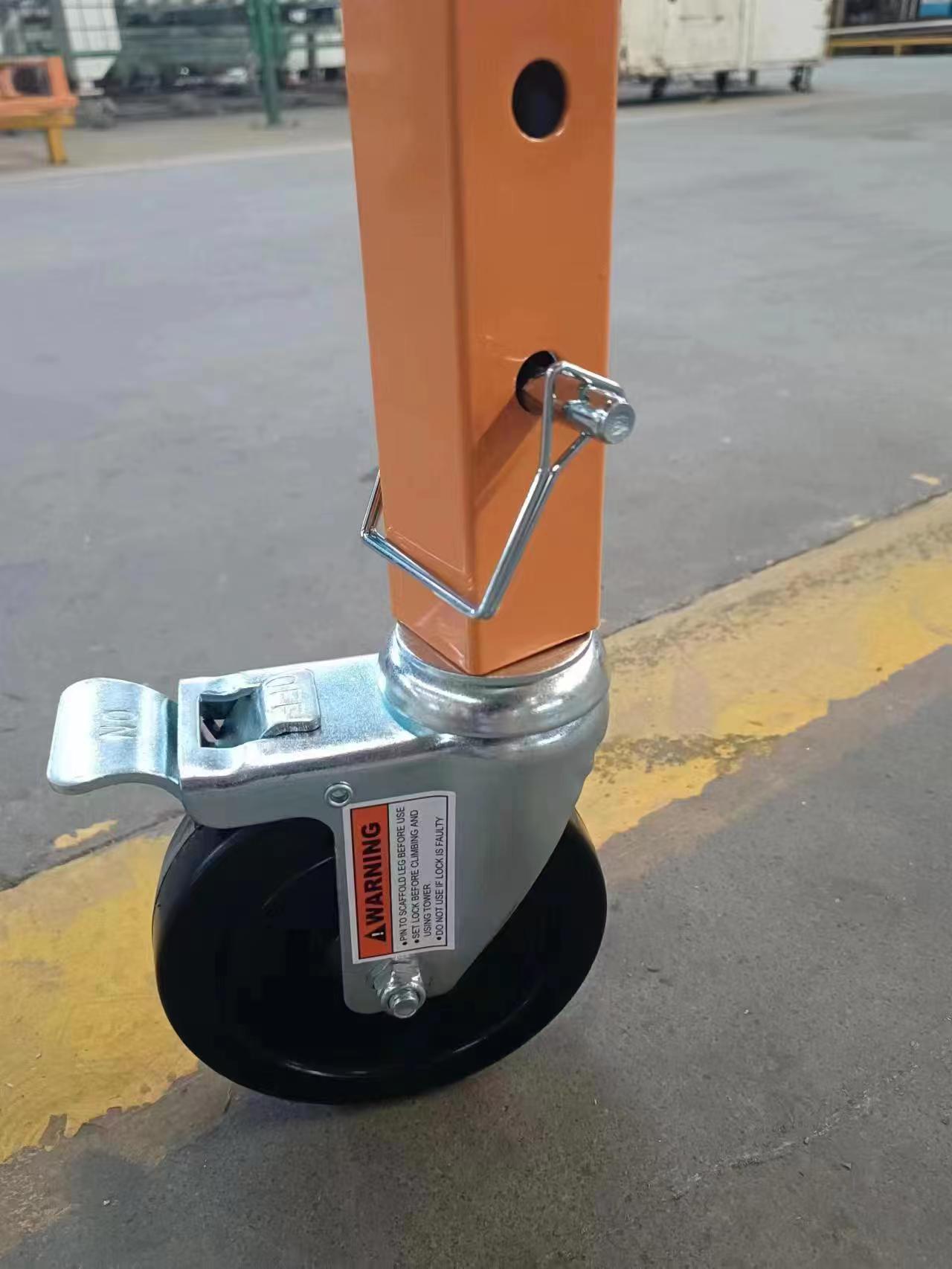 Ruota di caster di bloccaggio per impalcature portatili