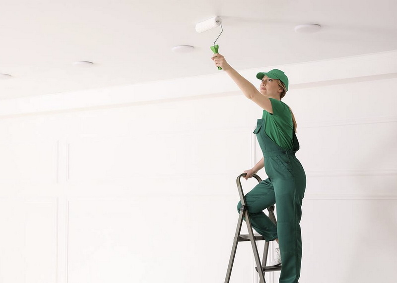 paint high ceiling witout ladder or scaffolding_2