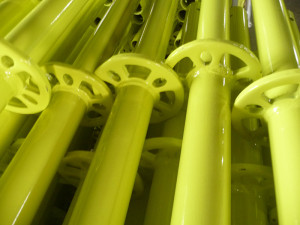 Yellow Painted Multidirectional Scaffolding Standard for Construction Materials