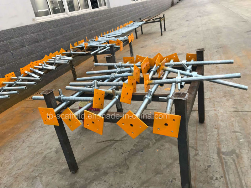 Galvanized Scaffolding Screw Jack with Painted Base Plate