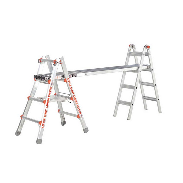 how to make little giant ladder into scaffolding