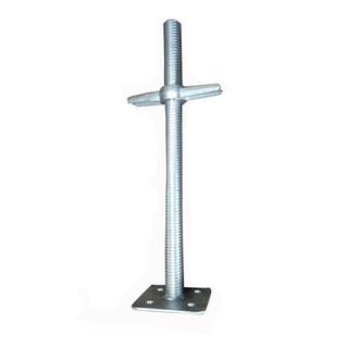 24" Scaffolding Screw Jack with Fixed Base Plate