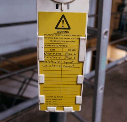 What Does A Yellow Tag on An Inspected Scaffolding System Mean?