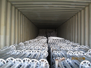 Yellow Painted Multidirectional Scaffolding Standard for Construction Materials