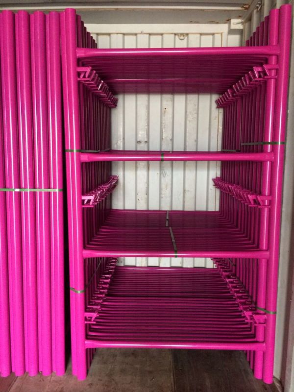 Shoring Frame Scaffolding Pink Powder Coated Canadian Lock High Quality