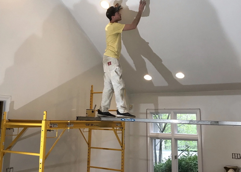 How To Paint High Ceiling Witout Ladder Or Scaffolding