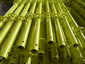 Yellow Painted Multidirectional Scaffolding Standard for Construction Materials